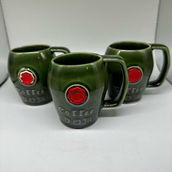 D.O.M. Vivid Cafe Green Ceramic coffee Mug "Benedictine" France 1970* USA - Picture 1 of 12